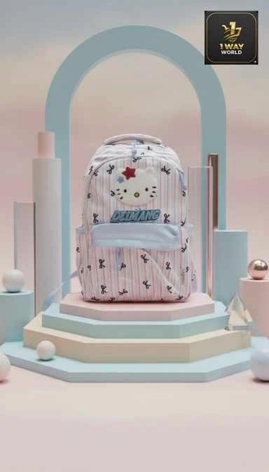 - حقيبة أطفال مخططة