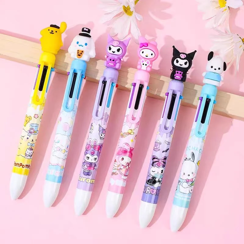 قلم متعدد الألوان بتصميم كرتوني لطيف