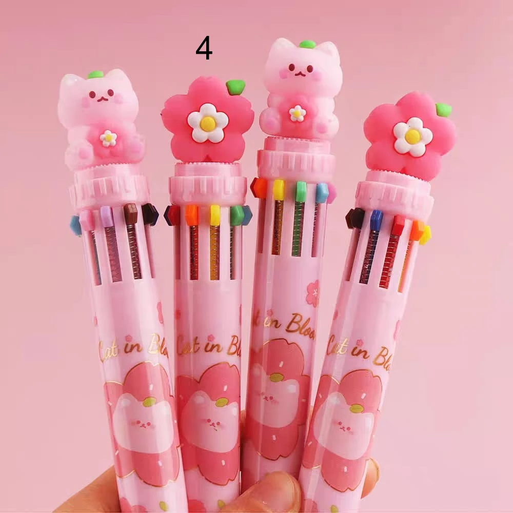 أقلام متعددة الألوان بشخصيات كرتونية