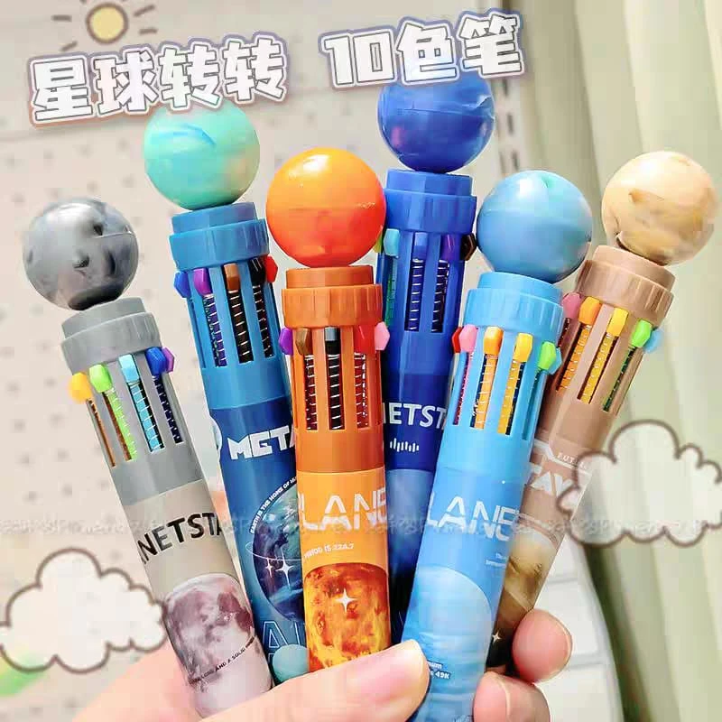 - قلم حبر ب 10 ألوان