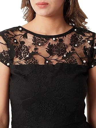 فستان بودي كون بطول يصل للركبة للنساء من مس اوليف