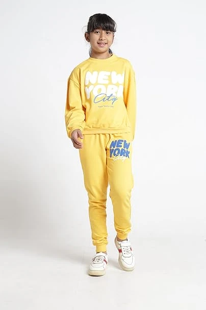 طقم ملابس بناتي GLS من سويت شيرت وسروال من تي 2 اف