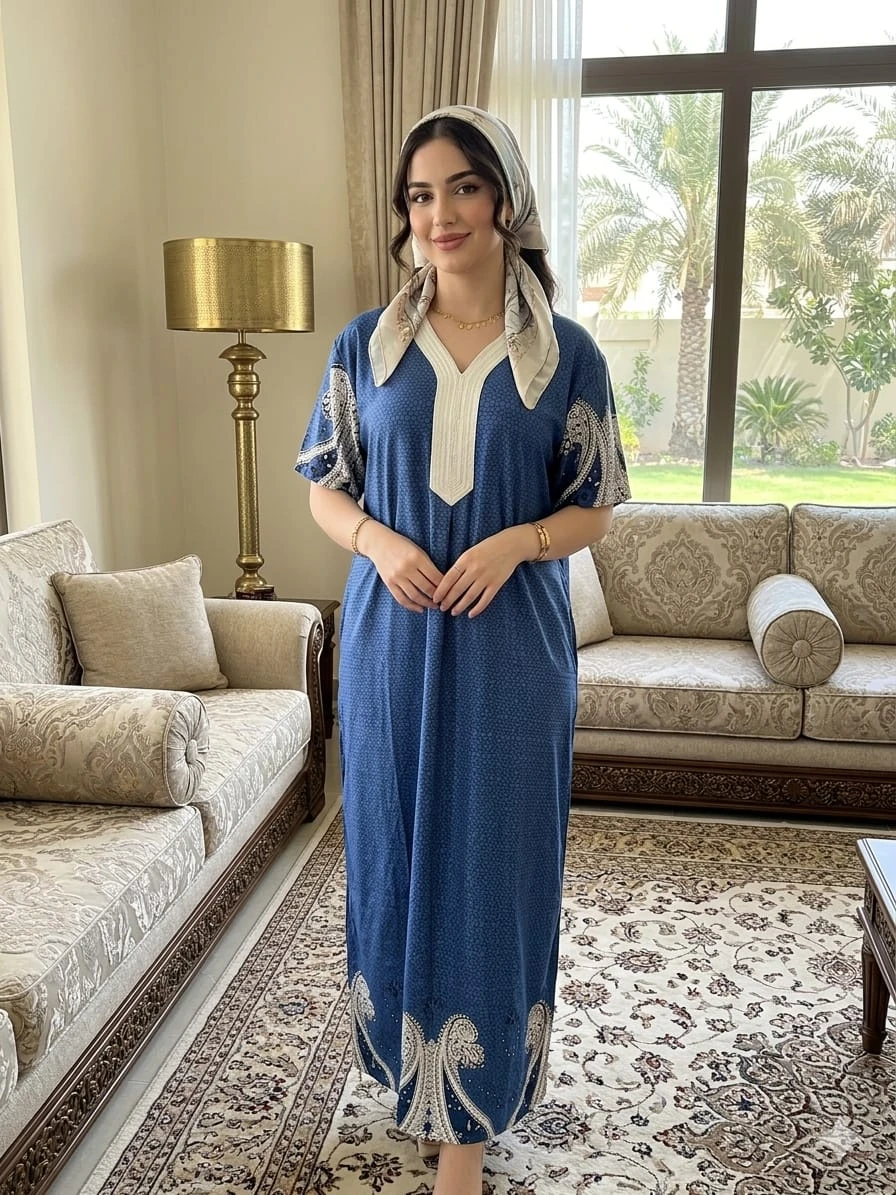 قمص نسائي طويل بتصميم شرقي أنيق – راحة وأناقة يومية